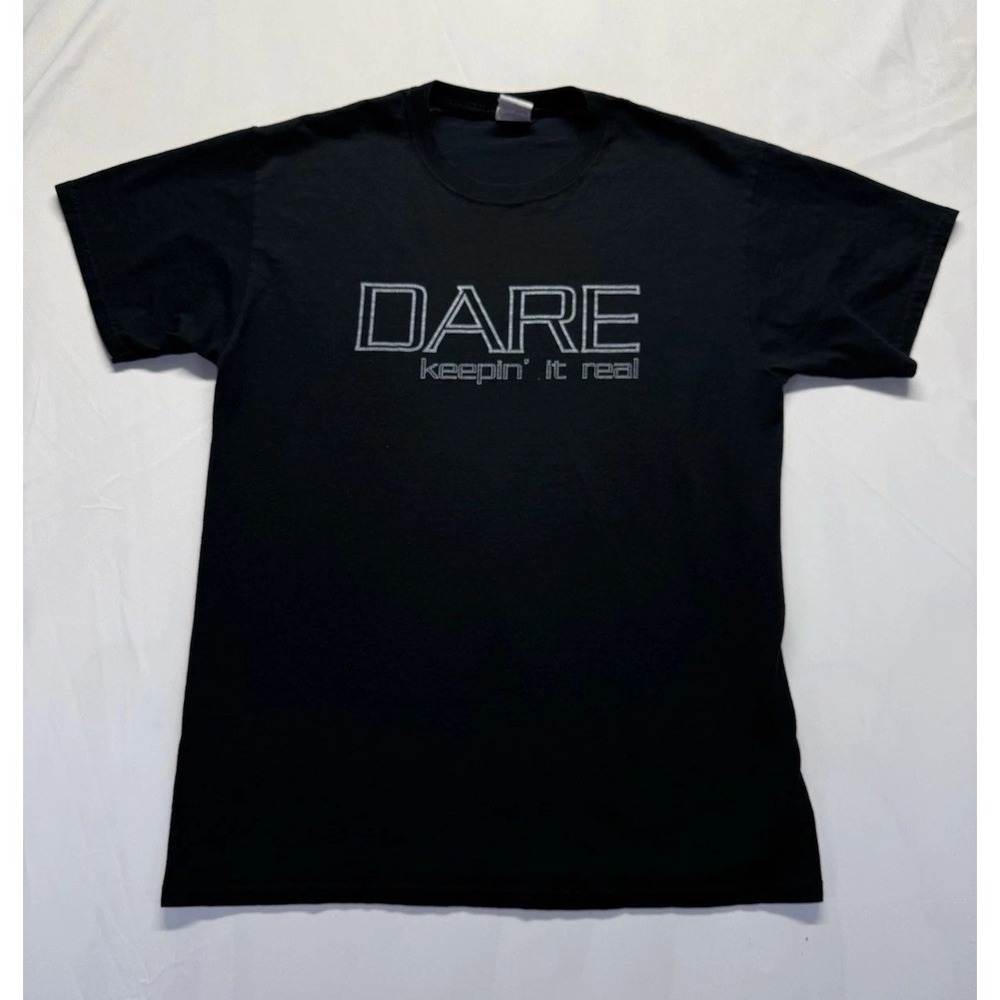 Vtg 90s DARE Jerzees Tee M Black Fallsburg Police Shirt keepin it real